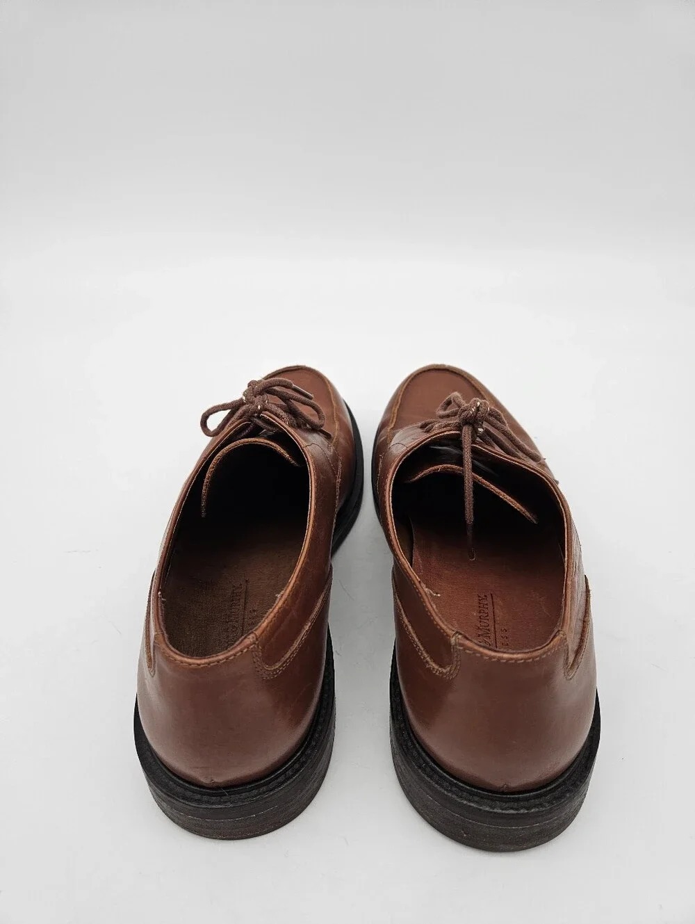 Johnston & Murphy Passport Brown Oxfords Shoes 25-2254 Mens 8 M Made in Italy